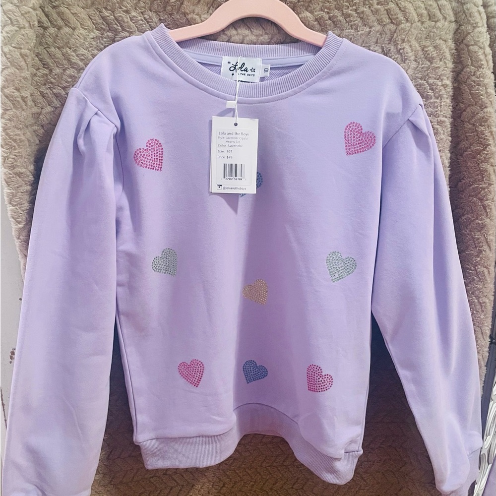 Lola + The Boys Lavender Crystal Hearts Set